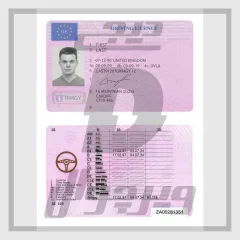 پک قدیمی قالب فتوشاپ گواهینامه رانندگی بریتانیا — ۳ نسخه