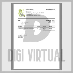USA DollarFulfillment Apple vásárlási számla PDF sablon — teljesen szerkeszthető