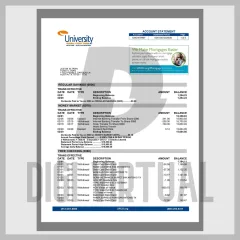 Template ng Bank Statement ng UFCU Texas USA (5 Pahina) — Na-edit na PDF