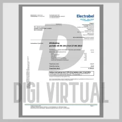 벨기에 Electrabel 전기 요금 청구서 템플릿 — 완전 편집 가능한 PDF