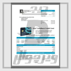 صورتحساب Energy Capital Credit Union آمریکا — قالب PDF قابل ویرایش