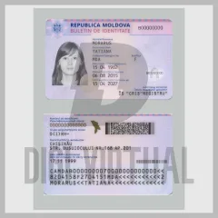 Skabelon til Moldova ID-kort — fuldt lagdelt PSD