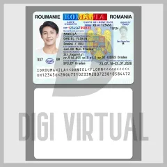 罗马尼亚身份证PSD模板 (V1) — Carte de Identitate，完全可编辑的Photoshop文件