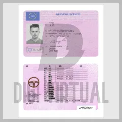 Templat PSD Lesen Memandu UK — Bungkusan Lama 3 Versi