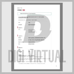 Rachunek HSBC Hong Kong — potwierdzenie PDF — w pełni edytowalny szablon potwierdzenia bankowości internetowej