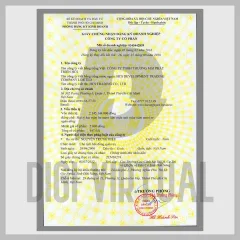 เวียดนาม — ใบรับรองบริษัท (Giấy phép kinh doanh) — เทมเพลต PSD ที่แก้ไขได้