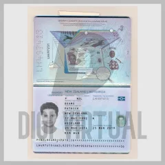 新西兰 护照 文件 — 可分层编辑 (PSD)