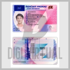 Modello di patente di guida ceca V2 — PSD completamente modificabile