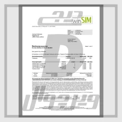 قبض موبایل WinSIM آلمان — قالب PDF قابل ویرایش