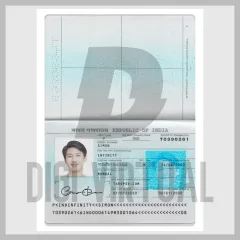 インドパスポートPSDテンプレート — MRZとフォント付き完全編集可能なPhotoshopファイル