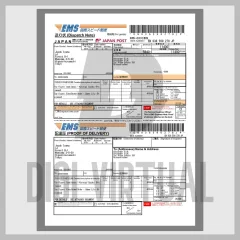 Инвойс EMS Японии и таможенный пакет CN23 — полностью редактируемый PDF-шаблон