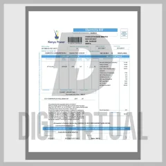 केन्या पावर बिजली बिल टेम्पलेट — पूर्णतः संपादन योग्य PDF