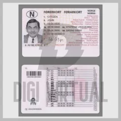 Modello di patente di guida norvegese (V1) — PSD completamente modificabile