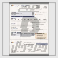 قبض گاز South Jersey Gas ایالت نیوجرسی آمریکا — فایل لایه باز قابل ویرایش