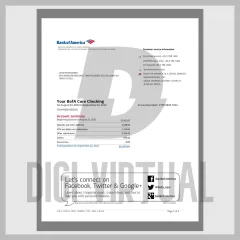 BOA kontoutskrift mal (Sør-Korea) — redigerbar PDF