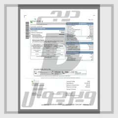 قالب صورتحساب کارت‌های مرکوری آمریکا به صورت PDF — قابل ویرایش