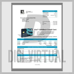 Americký výpis z účtu Energy Capital Credit Union upravitelný ve formátu PDF