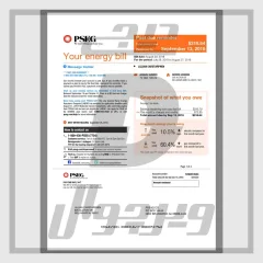فایل لایه باز قبض برق و گاز PSEG نیوجرسی آمریکا (PDF ۴ صفحه‌ای کاملاً قابل ویرایش)