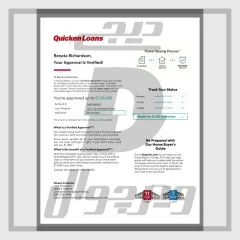 فایل لایه باز نامه تایید وام کوئیکن لونز آمریکا (PDF کاملاً قابل ویرایش)