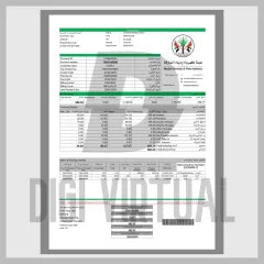Sjabloon UAE SEWA belastingfactuur PDF — bewerkbare V2-versie