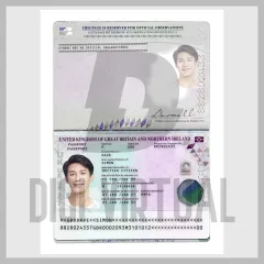 英国パスポートPSDテンプレート — 完全編集可能、4バージョン（最新 + V2 + V1 + 2015）