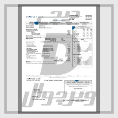 قالب قبض گاز Peoples Gas ایلینوی آمریکا — فایل Word و PDF کاملاً ویرایش‌پذیر