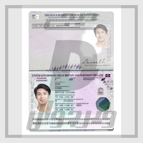 UK Passport PSD Template — Fully Editable, 4 Versions (Latest + V2 + V1 + 2015)